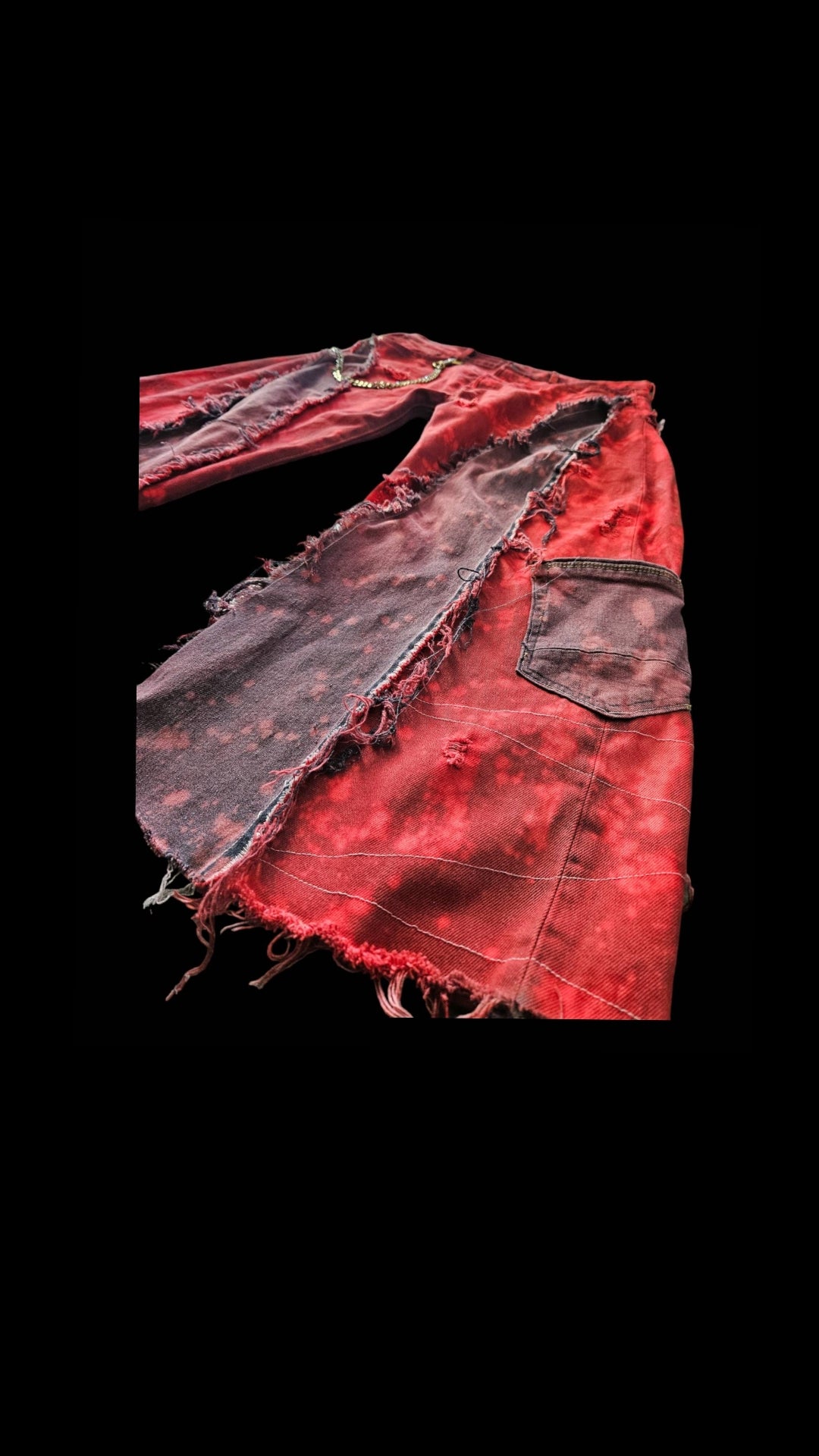 Custom (Vintage Red) Flare jeans