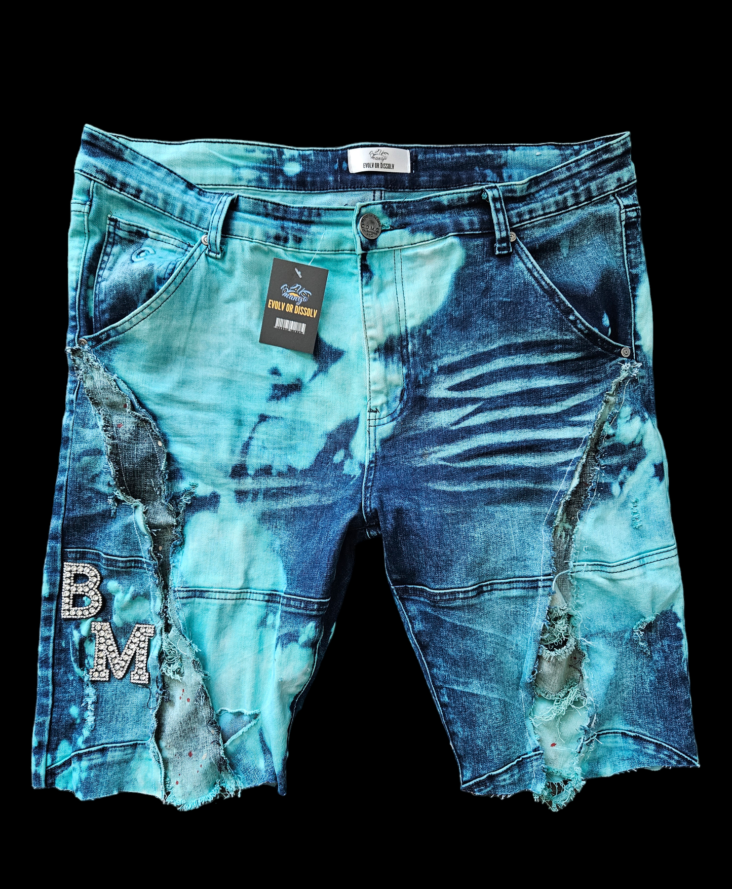 Custom "Blue Lagoon" Denim Shorts