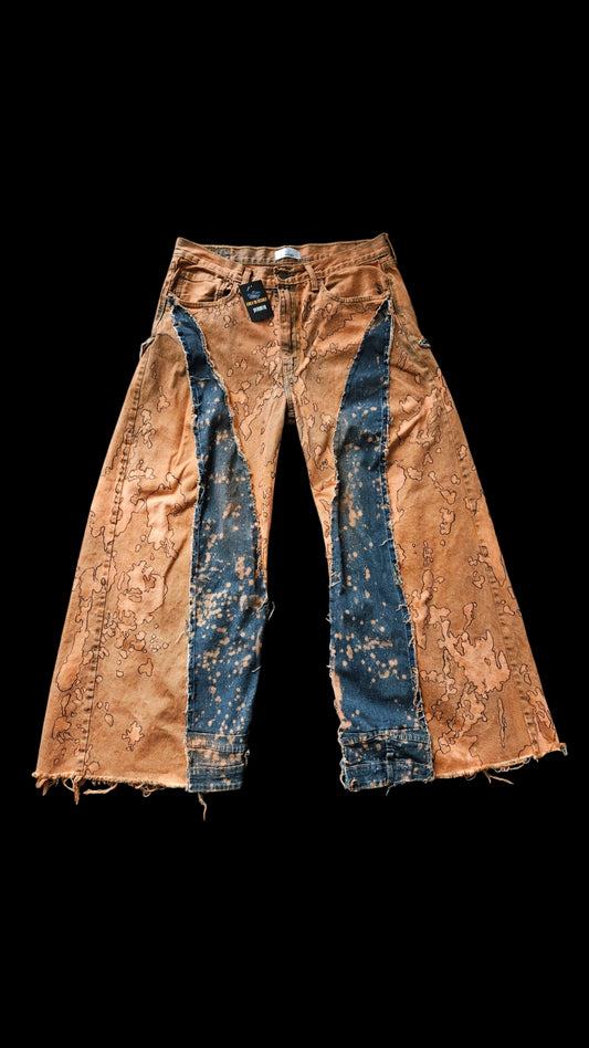 Custom (Burnt Orange) Flare jeans