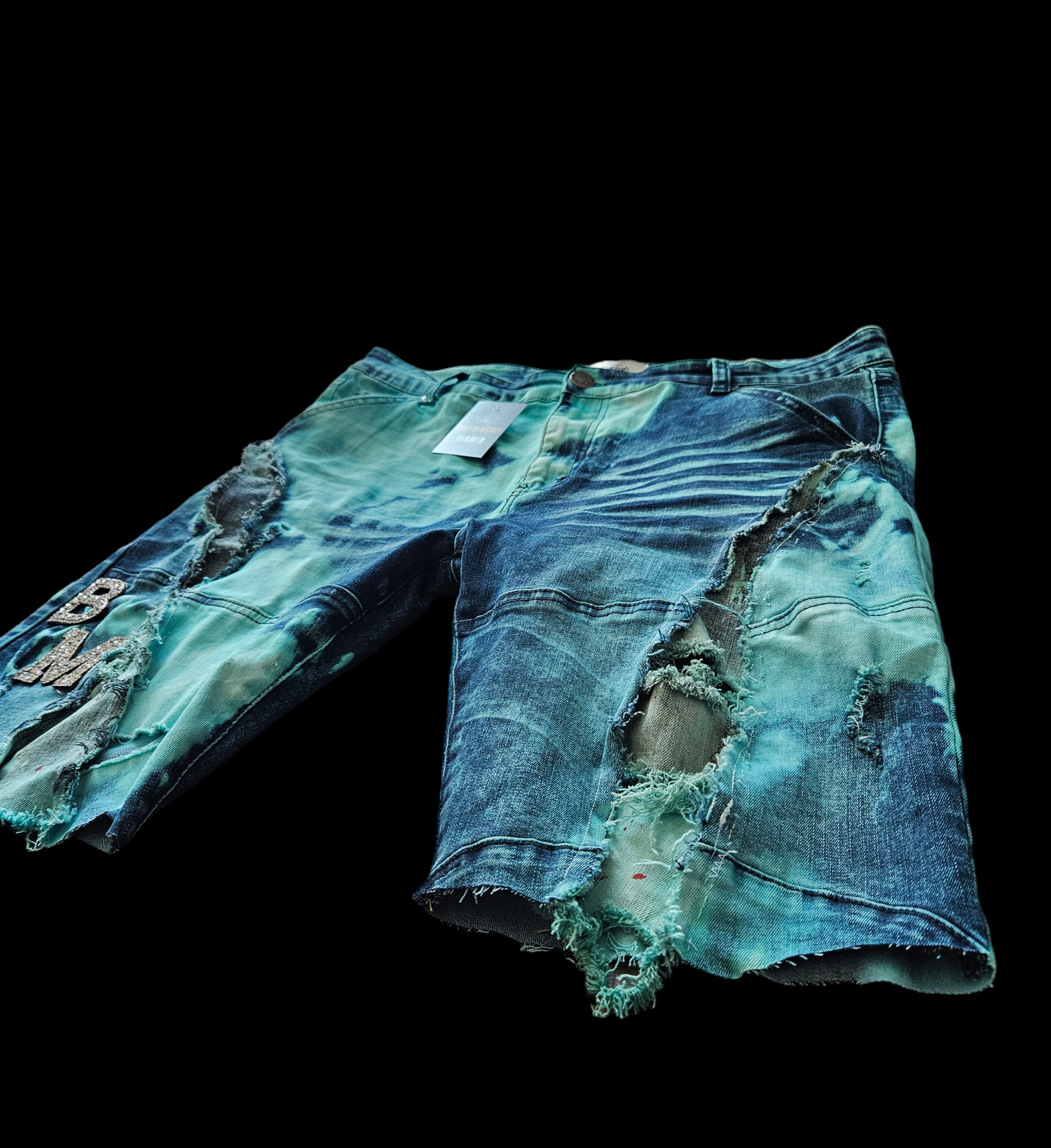 Custom "Blue Lagoon" Denim Shorts